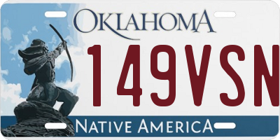 OK license plate 149VSN