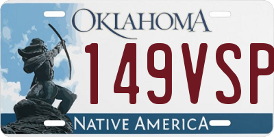 OK license plate 149VSP