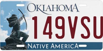 OK license plate 149VSU