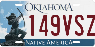 OK license plate 149VSZ