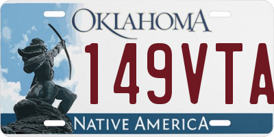 OK license plate 149VTA