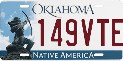 OK license plate 149VTE