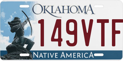 OK license plate 149VTF