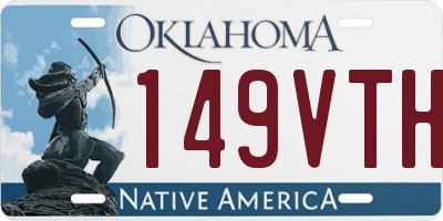 OK license plate 149VTH