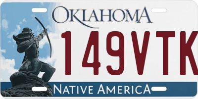 OK license plate 149VTK