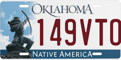 OK license plate 149VTO