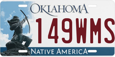 OK license plate 149WMS
