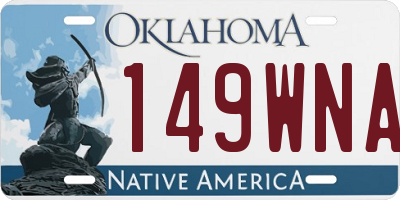 OK license plate 149WNA
