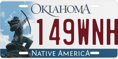 OK license plate 149WNH