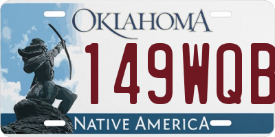 OK license plate 149WQB