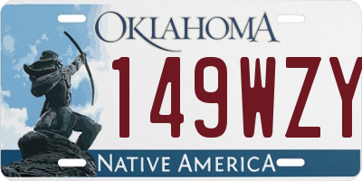 OK license plate 149WZY