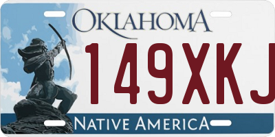 OK license plate 149XKJ