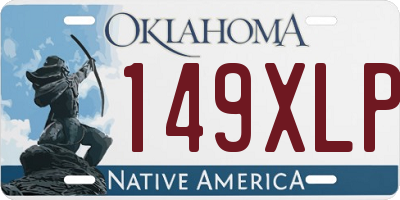 OK license plate 149XLP