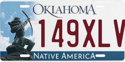 OK license plate 149XLV