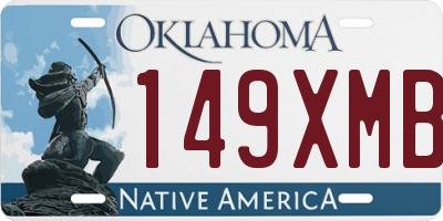 OK license plate 149XMB