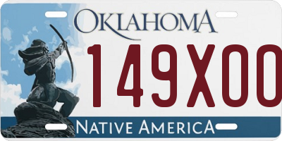 OK license plate 149XOO