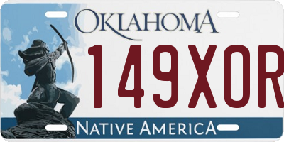OK license plate 149XOR