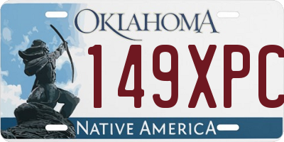 OK license plate 149XPC
