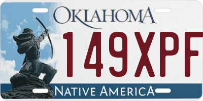 OK license plate 149XPF