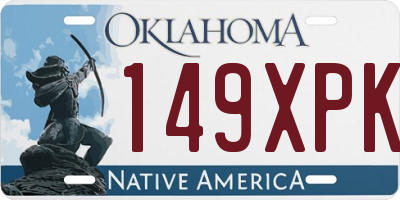 OK license plate 149XPK