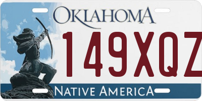 OK license plate 149XQZ