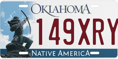 OK license plate 149XRY