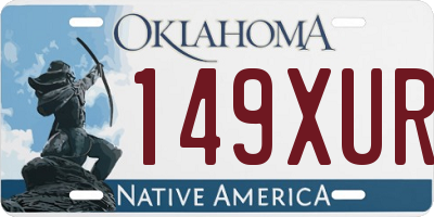 OK license plate 149XUR