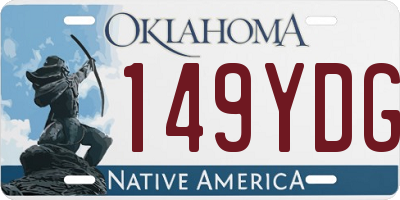 OK license plate 149YDG