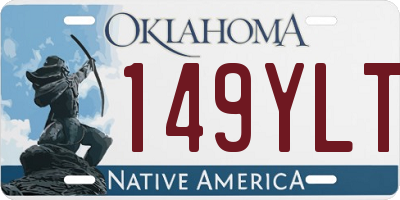 OK license plate 149YLT