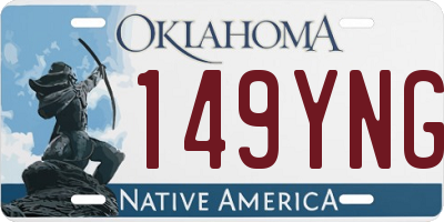 OK license plate 149YNG