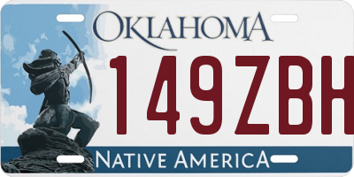 OK license plate 149ZBH