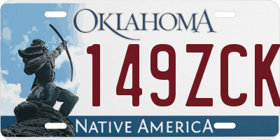 OK license plate 149ZCK