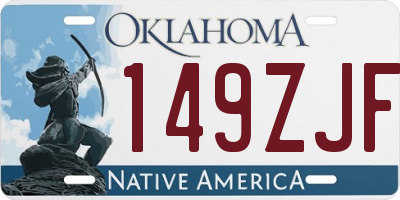 OK license plate 149ZJF