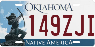 OK license plate 149ZJI