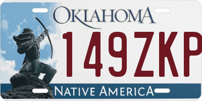 OK license plate 149ZKP