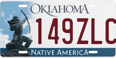 OK license plate 149ZLC