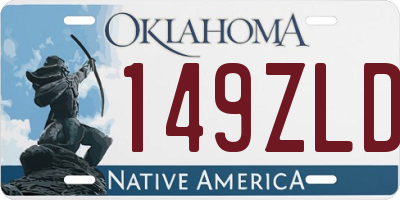 OK license plate 149ZLD