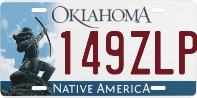 OK license plate 149ZLP