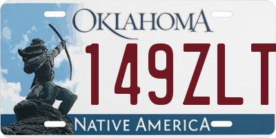 OK license plate 149ZLT