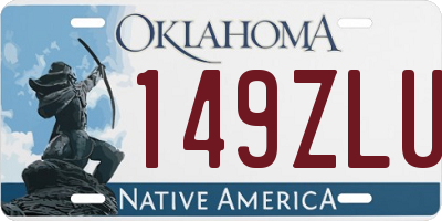 OK license plate 149ZLU