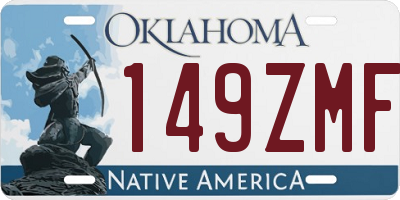 OK license plate 149ZMF