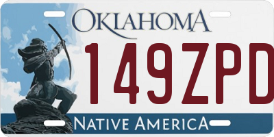 OK license plate 149ZPD