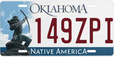 OK license plate 149ZPI