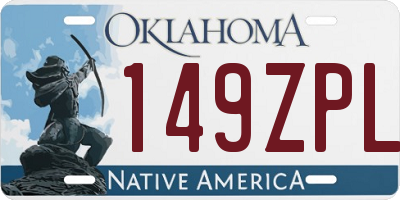 OK license plate 149ZPL