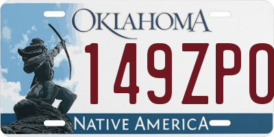 OK license plate 149ZPO