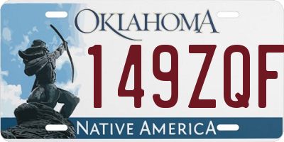 OK license plate 149ZQF