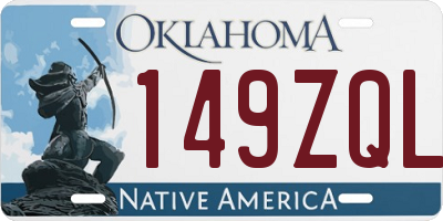 OK license plate 149ZQL