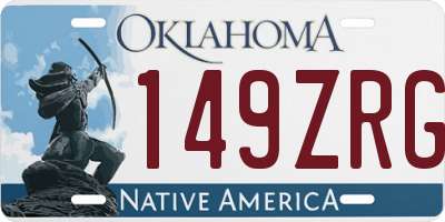 OK license plate 149ZRG