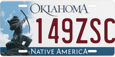 OK license plate 149ZSC