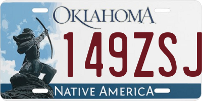 OK license plate 149ZSJ